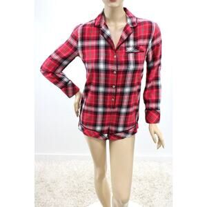 Victoria's Secret One Piece Romper Pjs Pajamas Lumberjack Plaid Soft Flannel XS